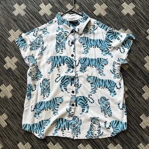 Nooworks blue tiger shirt